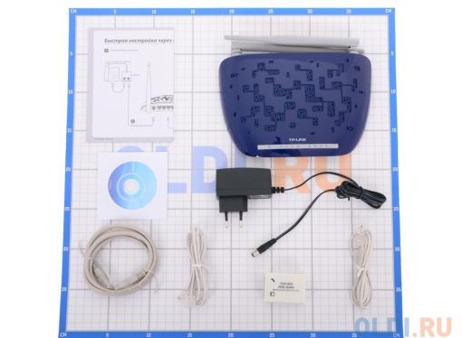 Маршрутизатор TP-LINK TD-W8960N Беспроводной маршрутизатор серии N со встроенным модемом ADSL2+, скоростью до 300 Мбит/с