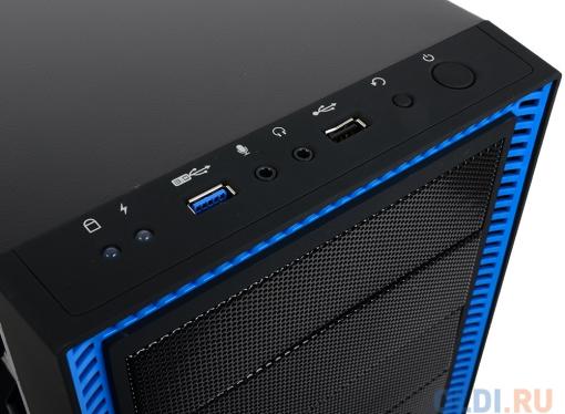 Корпус Deepcool TESSERACT SW Black , ATX, без БП, окно, 1x USB 3.0, 1x USB 2.0, 2x 12cm LED fan.