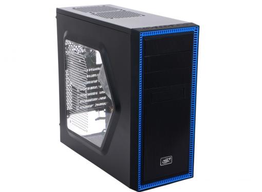 Корпус Deepcool TESSERACT SW Black , ATX, без БП, окно, 1x USB 3.0, 1x USB 2.0, 2x 12cm LED fan.