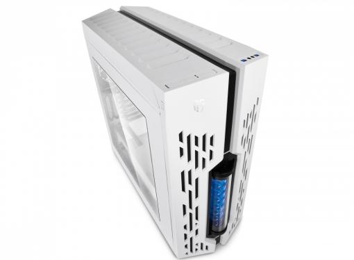 Корпус Deepcool GENOME II WH-BL , ATX, без БП, боковое окно, синяя спираль, система водяного охлаждения.