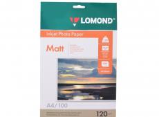 0102003 бумага LOMOND (A4, 120гр, 100л) Photo Матовая, 1стор.