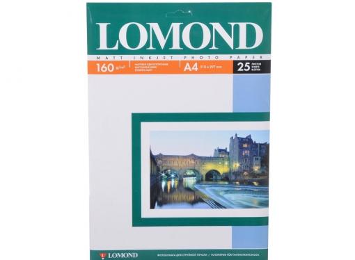 0102031 бумага LOMOND (A4, 160гр, 25л) Photo Матовая, 1стор.