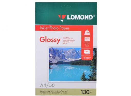 0102017 бумага LOMOND (A4, 130гр, 50л) Photo Глянцевая, 1стор.