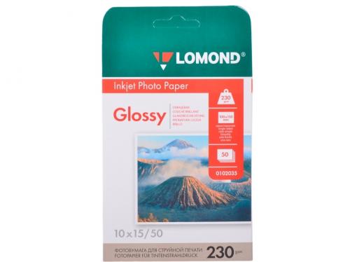 0102032/035 бумага LOMOND (100*150, 230гр, 50л) Photo глянцевая   1стор.