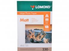 0102050 бумага LOMOND (A4, 230гр, 25л) Photo Матовая , одностор.