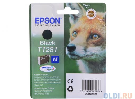 Картридж Epson Original T1281 (black) для S22/SX125  (C13T12814011)