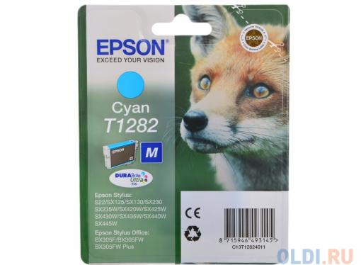 Картридж Epson Original T1282 (cyan) для S22/SX125 (C13T12824011)