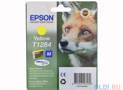 Картридж Epson Original T1284 (yellow) для S22/SX125  (C13T12844011)