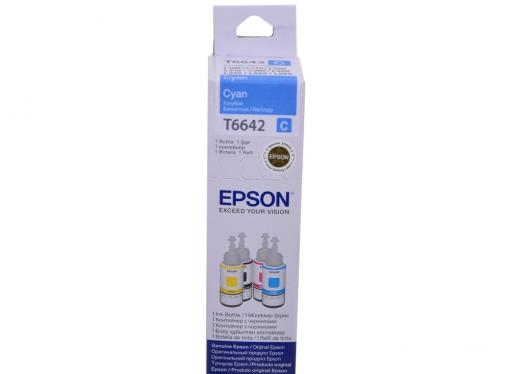 Картридж Epson Original T66424A голубой для L100
