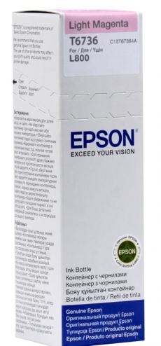 Картридж Epson Original T67364A светло-пурпурный для L800