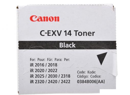 Тонер Canon C-EXV14 для iR2016/2020. 1 шт/уп. Чёрный. 8300 страниц.