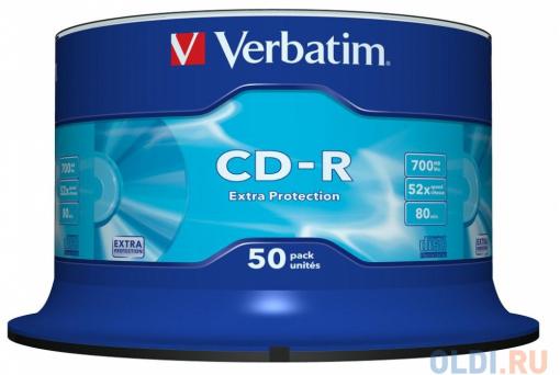 CD-R Verbatim 700Mb 52x 50шт Cake Box