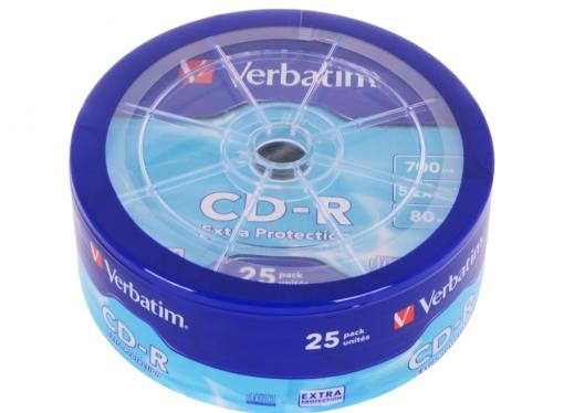 CD-R Verbatim 700Mb 52x 25шт Shrink