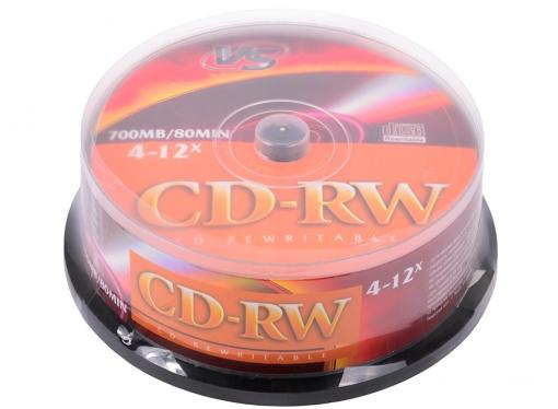 CD-RW VS 700Mb 12х 25шт CakeBox