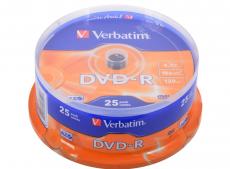 DVD-R Verbatim 4.7Gb 16х 25шт Cake Box