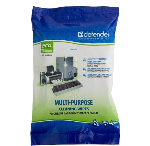 Чистящие салфетки Defender   унив. в мяг уп. (20шт), ECO 30200
