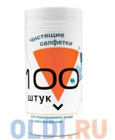 Салфетки для комп. техники в банке, 100 шт, Konoos KBU-100