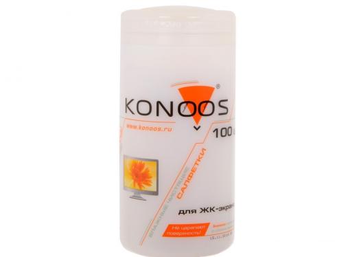 Салфетки для ЖК-экранов в банке Konoos KBF-100 100 шт
