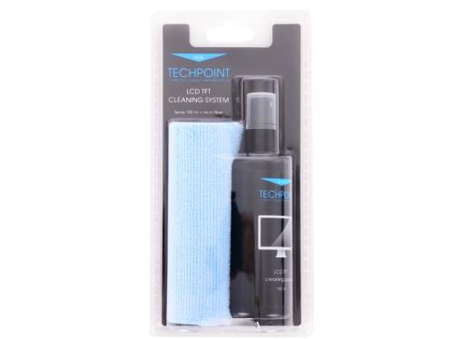Набор для ухода за LCD и LED экранами, спрей 100мл.+микрофибра. TechPoint 2001 TFT LCD Cleaning System