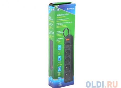 Сетевой фильтр Defender ES 3.0 m Black 5 розеток