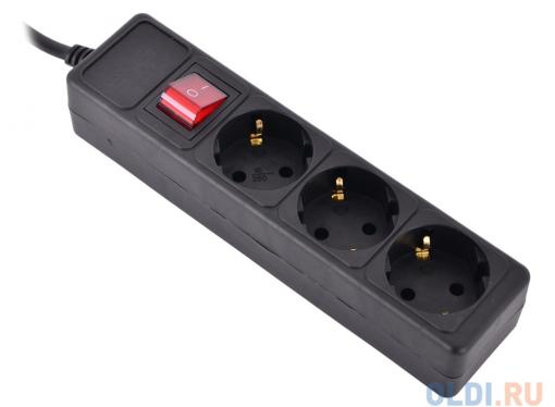 Сетевой фильтр Sven Optima Base 5,0 м (3 розетки) черный