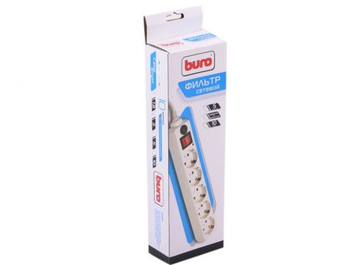 Сетевой фильтр Buro 500SH-3-W 3м (5 розеток) белый