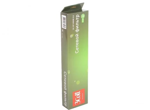 Сетевой фильтр 3Cott 3C-SP1006W-5.0, 6 евро-розеток с заземлением, 5,0 м, автоматический предохранитель, макс. мощность 2200 Вт, белый, коробка