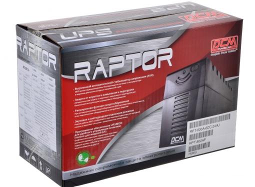 ИБП Powercom RPT-600AP Raptor 600VA/360W AVR,USB (3 IEC)