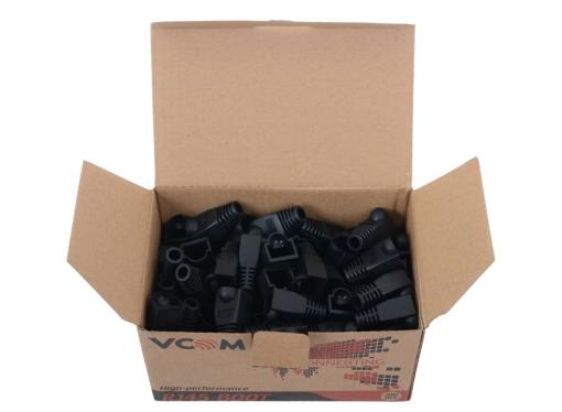 Колпачки пластиковые для вилки RJ-45, черный VCOM (VNA2204-BC) ,100шт в коробке