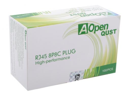 Коннекторы RJ-45 (8P8C) для UTP кабеля 5 кат. Aopen  (ANM005)\VCOM (VNA2200) 100 шт в пакете