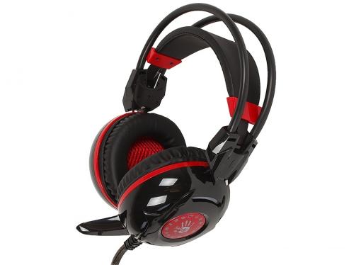 Гарнитура  A4Tech Bloody G300 черный/красный (2.2м)