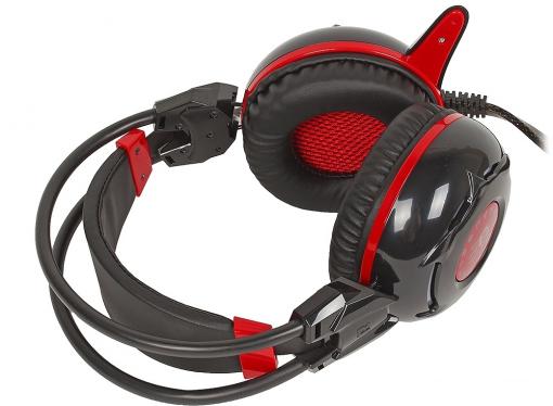 Гарнитура  A4Tech Bloody G300 черный/красный (2.2м)