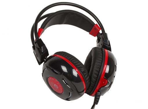 Гарнитура  A4Tech Bloody G300 черный/красный (2.2м)