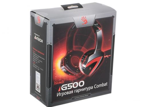 Гарнитура  A4Tech Bloody G500 черный/красный (2.2м) микрофон