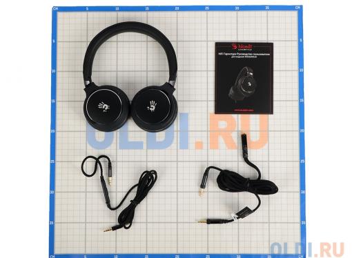 Гарнитура  A4Tech Bloody M510 black Проводные / Полноразмерные с микрофоном / Черный / 10 Гц - 22 кГц / 103 дБ / Одностороннее / Mini-jack / 3.5 мм