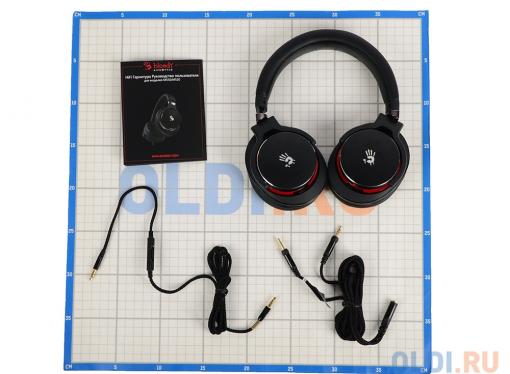 Гарнитура  A4Tech Bloody M550 Black Проводные / Полноразмерные с микрофоном / Черный / 10 Гц - 22 кГц / 103 дБ / Одностороннее / Mini-jack / 3.5 мм