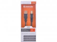 Кабель USB 2.0 AM/BM 1.8м Defender С ферритовыми кольцами, позол конт