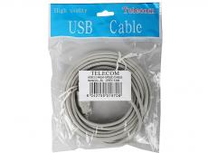 Кабель USB 2.0 AM/BM 5м Telecom