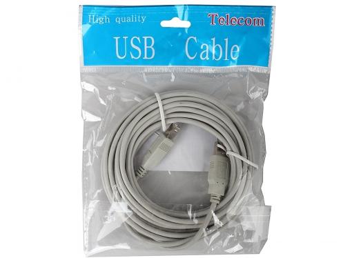 Кабель USB 2.0 AM/BM 5м Telecom