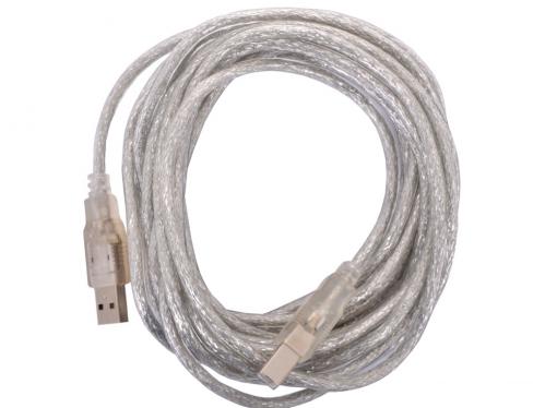 Кабель USB 2.0 AM/BM 5m Telecom прозрачная изоляция (VUS6900T-5MTP)