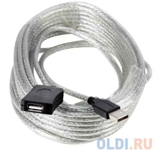 Кабель удлинитель активный(с усилителем) USB2.0-repeater,  AM/AF 10м Aopen(ACU823-10M)