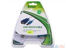 Кабель-адаптер USB AM - COM port 9pin (добавляет в систему новый COM порт), Aopen (ACU804)