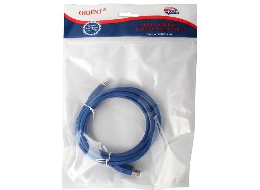 Кабель ORIENT MU-310, кабель USB 3.0 A-mini B USB 3.0 10pin (1.8м), синий