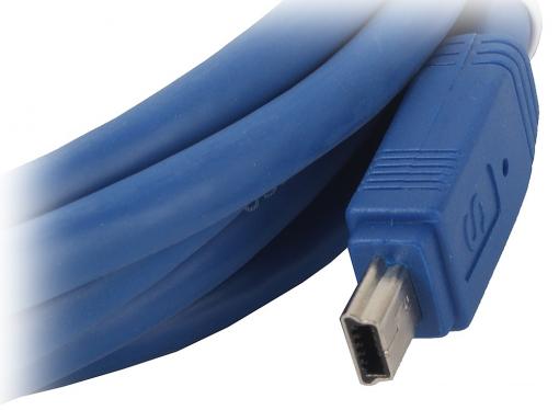 Кабель ORIENT MU-310, кабель USB 3.0 A-mini B USB 3.0 10pin (1.8м), синий