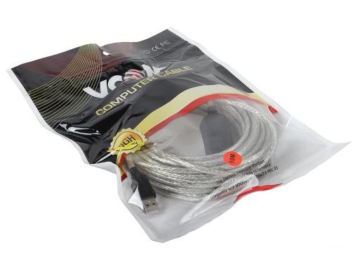 Кабель удлинитель активный(с усилителем) USB 2.0 AM/AF 10м VCOM VUS7049 USB2.0-repeater
