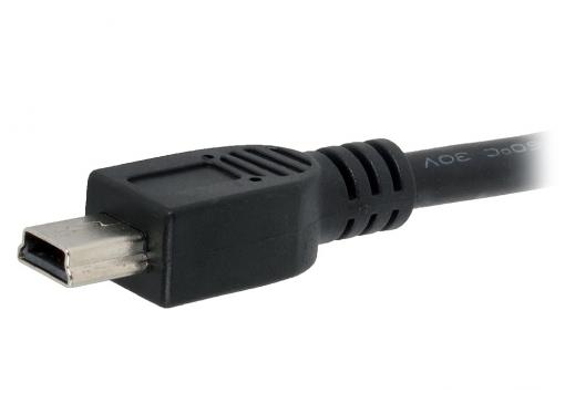 Кабель miniUSB 0.3м Gembird/Cablexpert Pro CCP-USB2-AM5P-1, AM/miniBM 5P, экран, черный, пакет