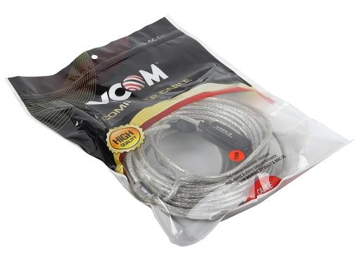 Кабель удлинитель активный(с усилителем) USB 2.0 AM/AF 15м VCOM VUS7049 USB2.0-repeater