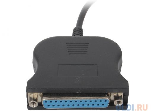 Кабель-адаптер Orient ULB-225, USB AM to LPT DB25F (порт), кабель 0.85м, крепление гайки
