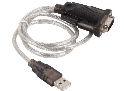 Кабель-адаптер USB AM - COM DB9M(RS232) Orient USS-101N,chipset Prolific PL2303TA, поддержка Win 8/8.1, 0.8м, крепление винты