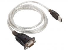 Кабель-адаптер USB AM - COM DB9M(RS232) Orient USS-111N18, 1.8м, крепление гайки